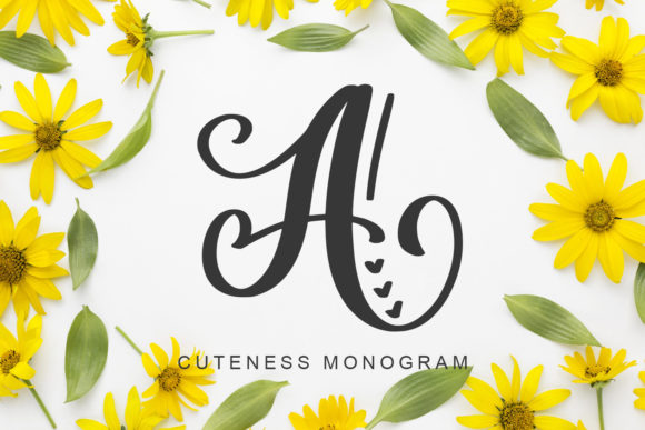 Amorah Monogram: A Delicate Script Font for Crafters