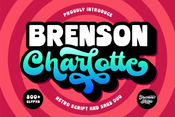 Brenson Charlotte: A Bold Retro Font for Web Design