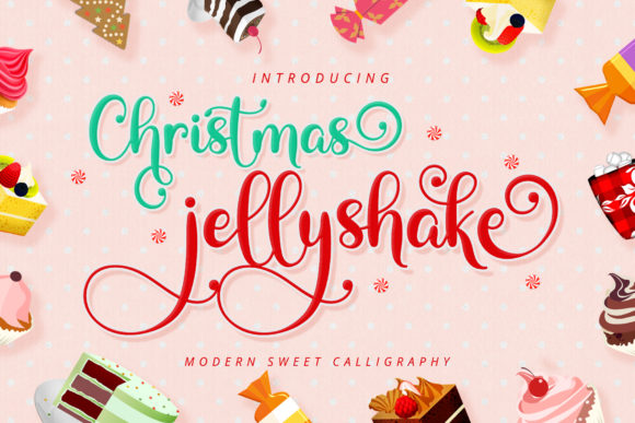 Christmas Jellyshake: A Festive Script Font for Makers