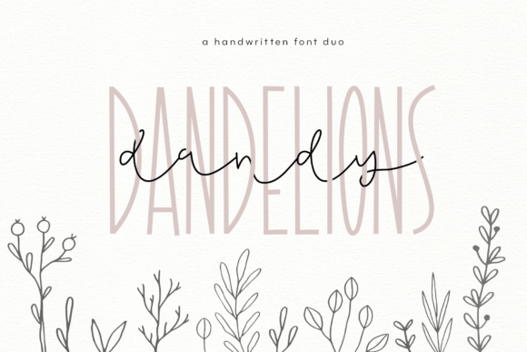 Dandy Dandelions Duo: A Premium Font for Brand Identity