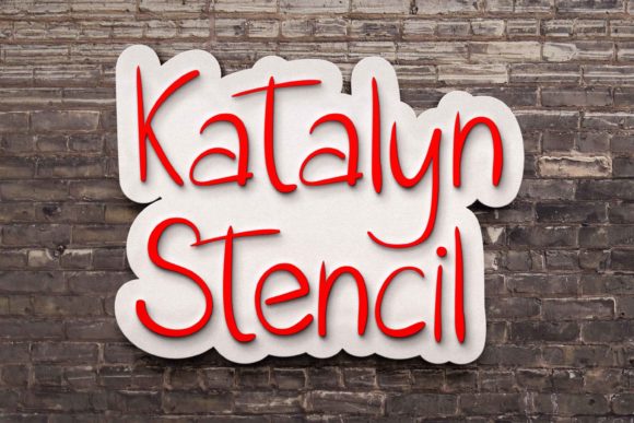 Katalyn Stencil: A Handwritten Font for Authentic Brands