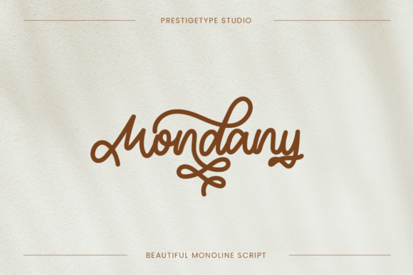 Mondany: A Refined Script Font for Editorial Design