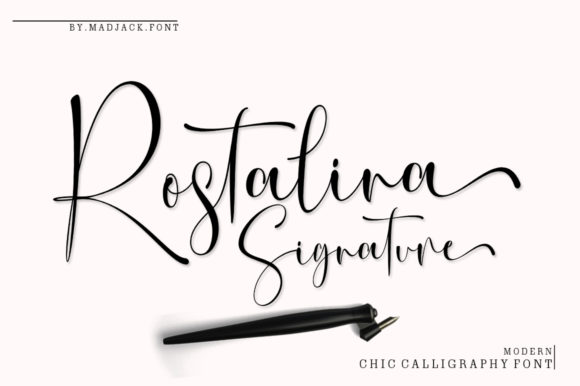 Rostalina Signature: A Premium Script Font for Campaigns
