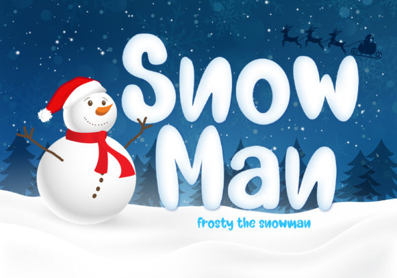 Snow Man: A Chunky Display Font for Web Design
