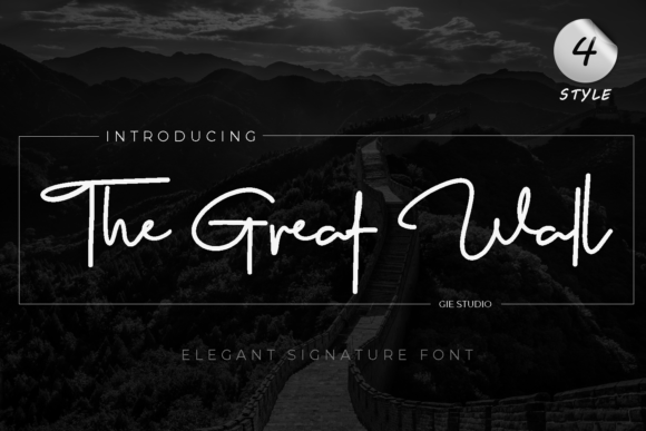 The Great Wall: A Classic Script Font for Crafters